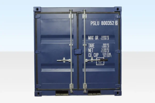 8ft Shipping Container (One Trip) Blue (RAL 5013) - Image 3